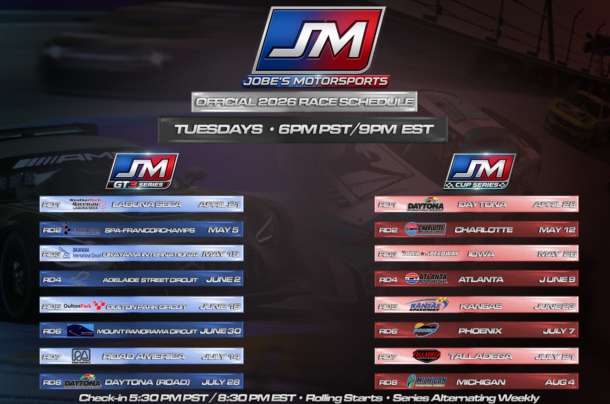 Jobe schedule
